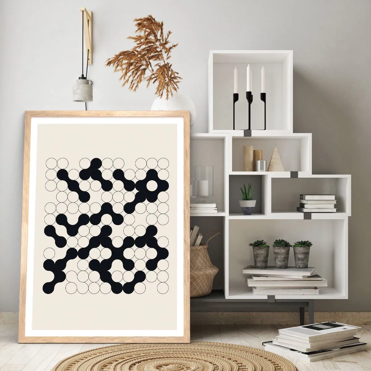 Poster in light oak frame - Chinese Play - Variation - 61x91 cm