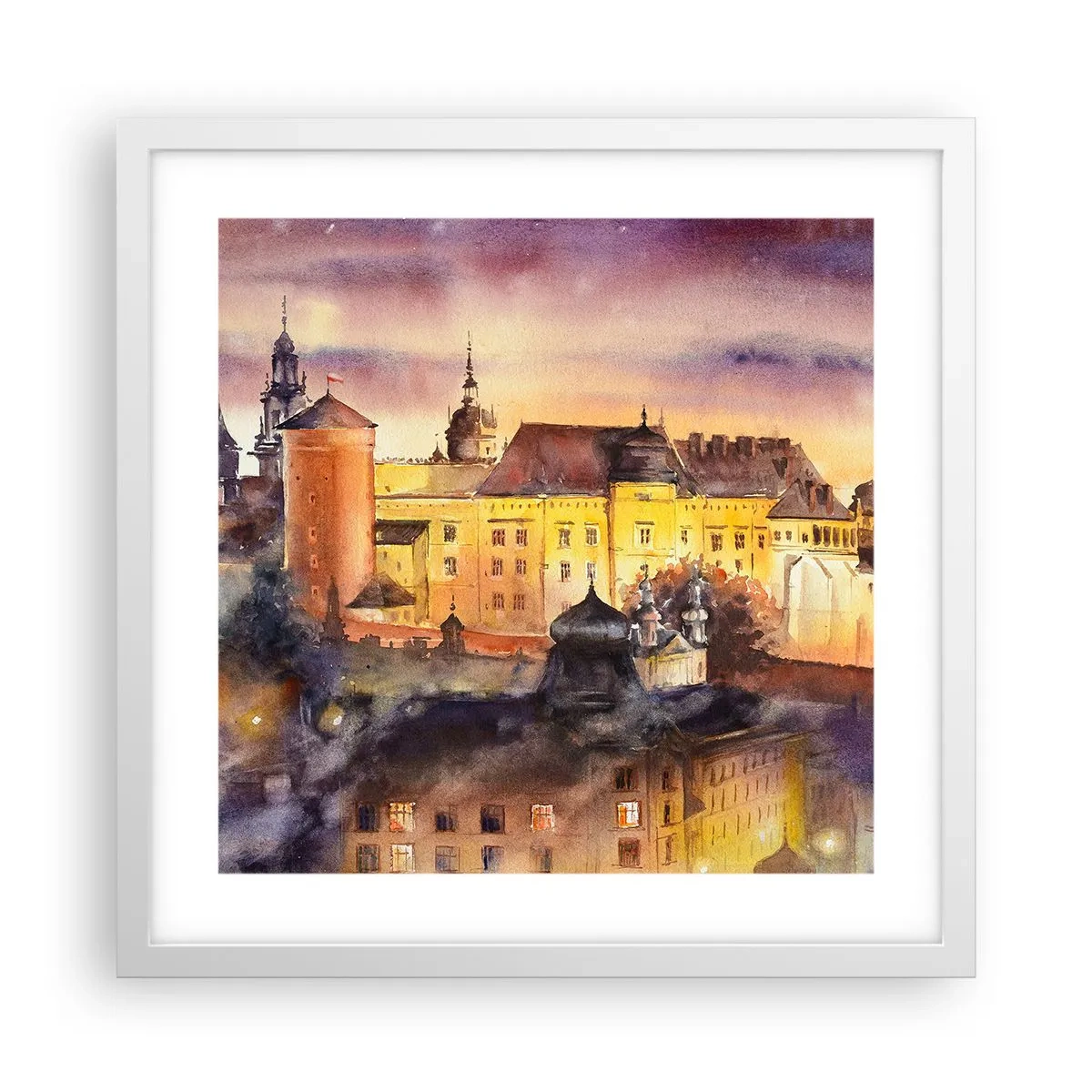Poster in white frmae - History and Fairytale - 40x40 cm