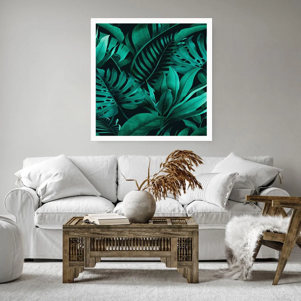 Poster - Depth of Tropical Green - 60x60 cm
