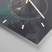 Clock face with lines