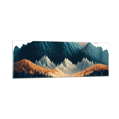 Glass picture - Perfect Mountain Landscape - 90x30 cm