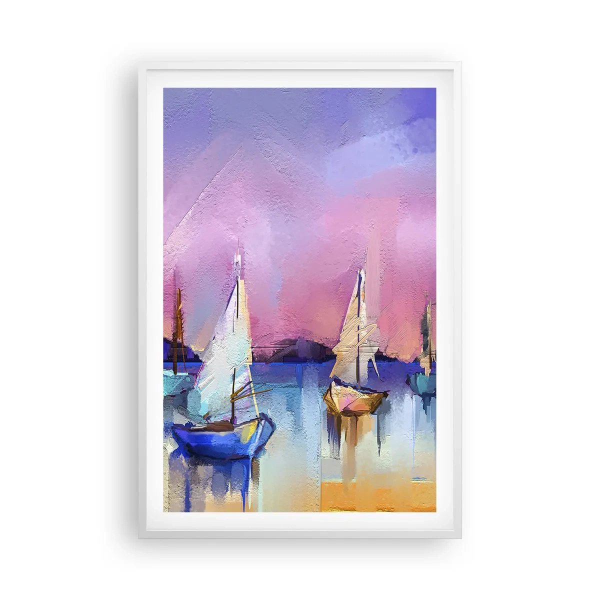 Poster in white frmae - Direction: High Sees - 61x91 cm