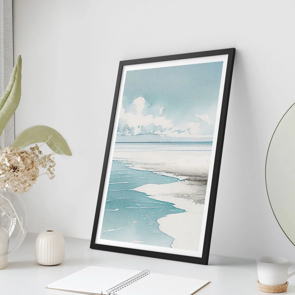 Poster in black frame - Gentle Tide - 40x50 cm