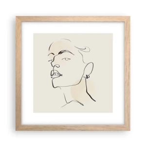 Poster in light oak frame - Proud Look - 30x30 cm