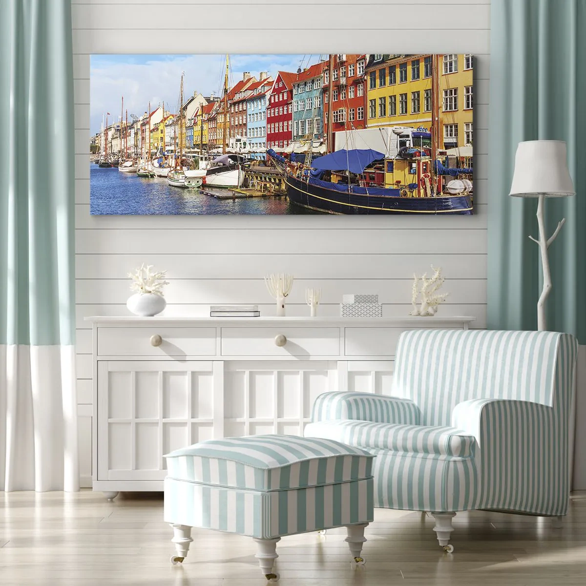 Canvas picture - Joyful Coast - 140x50 cm