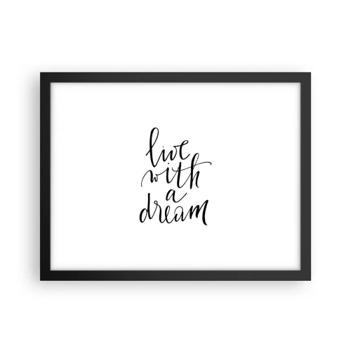 Poster in black frame - Of Course - 40x30 cm