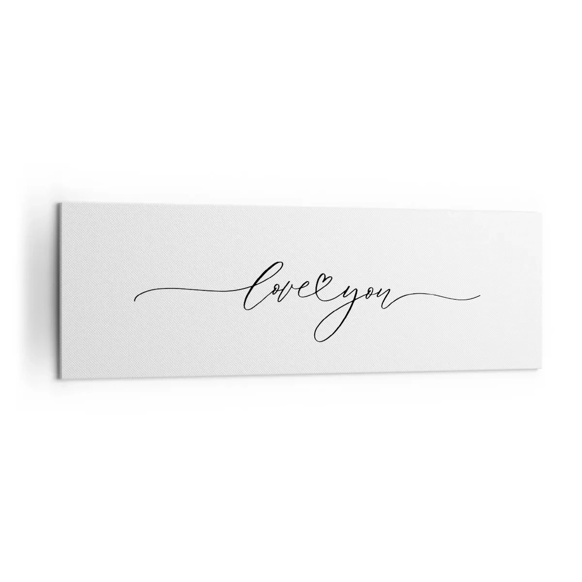 Canvas picture - Black on White - 160x50 cm