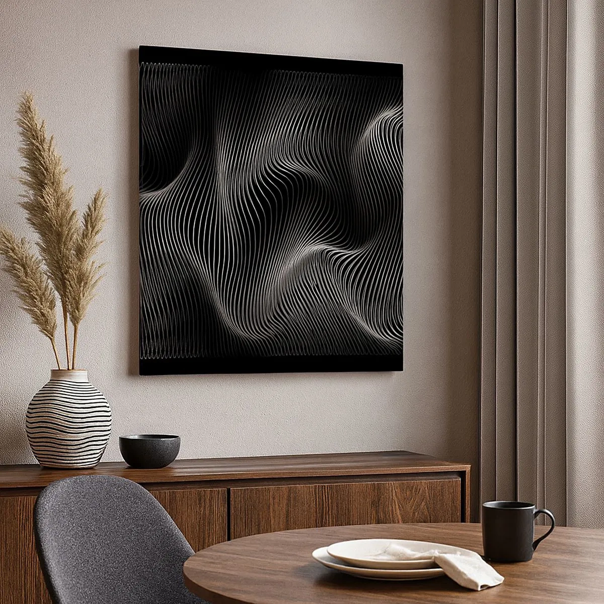 Canvas picture - Dance of the Light in Space - 30x30 cm