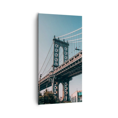 Canvas picture - Over the City Waves - 65x120 cm