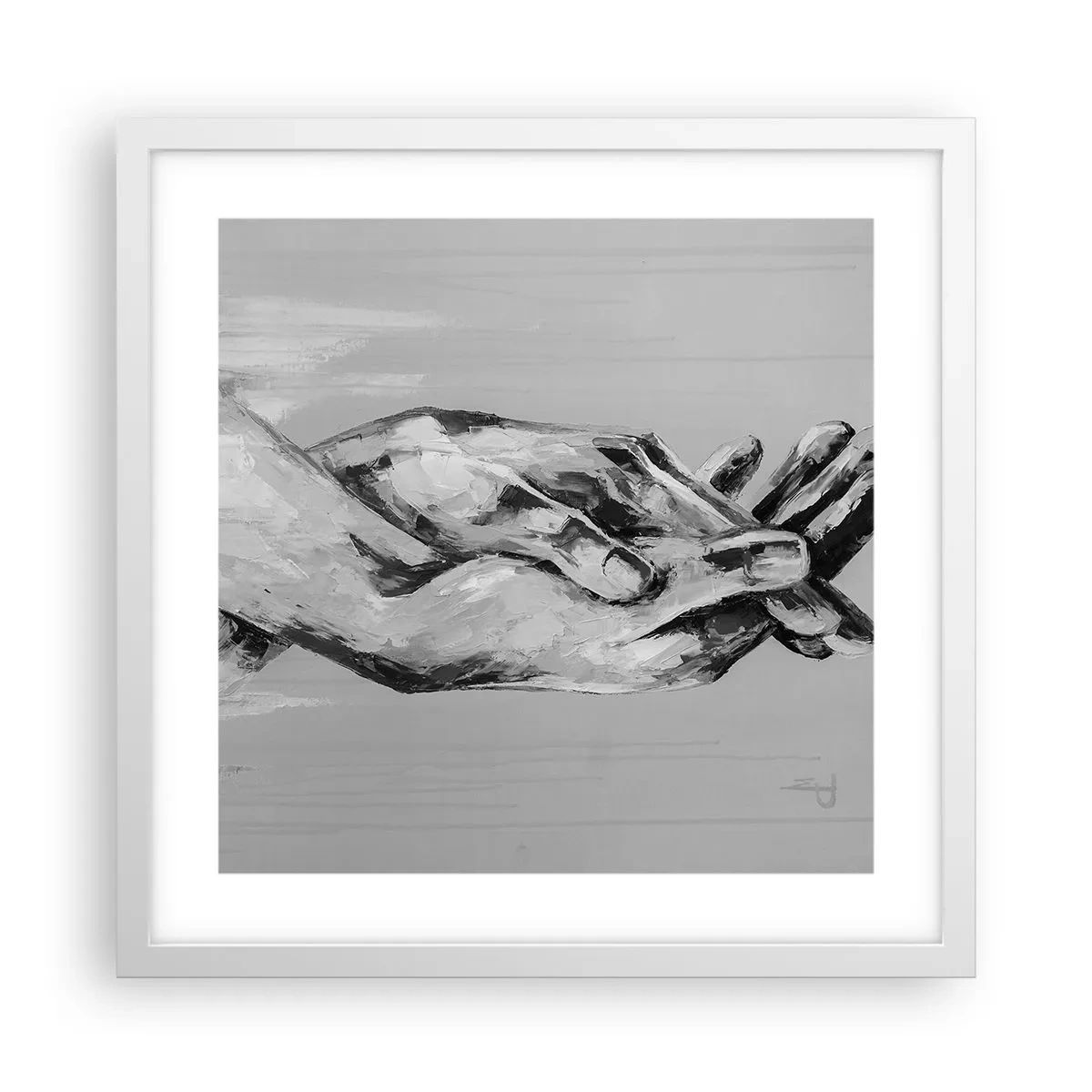 Poster in white frmae - The Beginning… - 40x40 cm