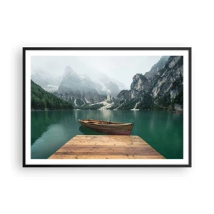 Poster in black frame - Boat Found Solitude - 100x70 cm