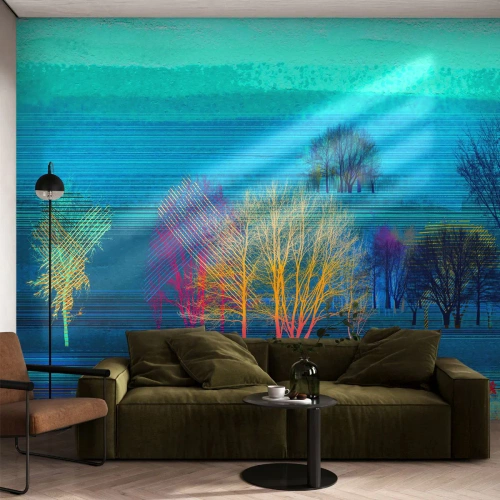 Custom Wallpaper Premium Canvas - Combed Landcsape - Landscape, Forest, Abstraction