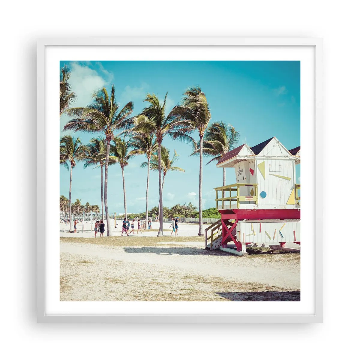 Poster in white frmae - Beautiful Day before You - 60x60 cm