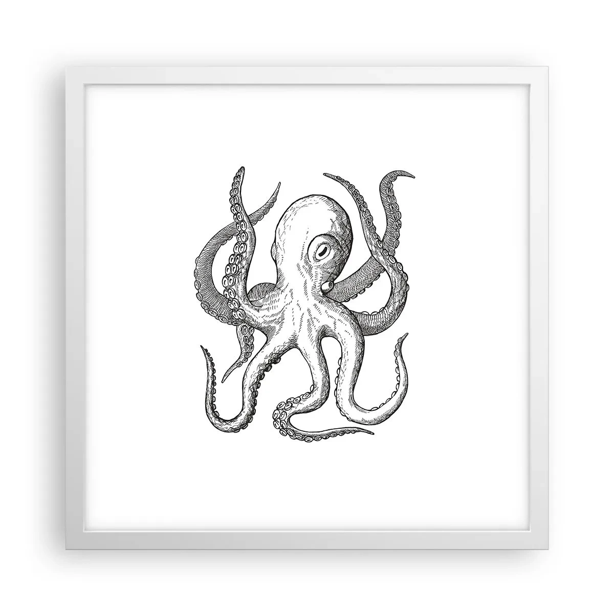 Poster in white frmae - Dancing with the Waves - 40x40 cm