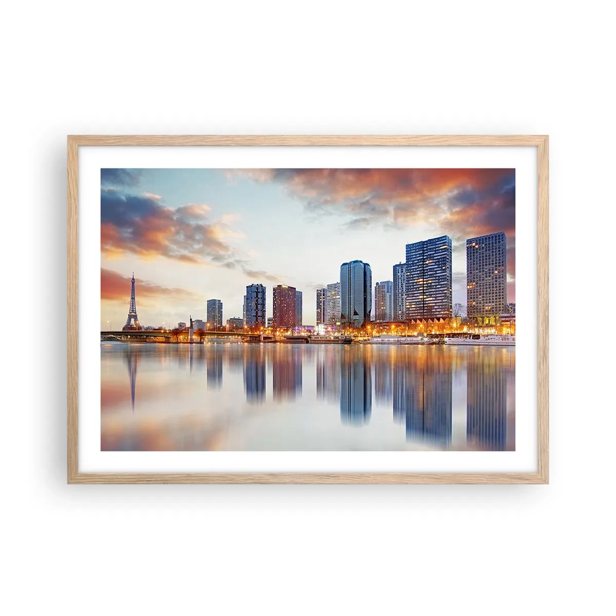 Poster in light oak frame - Monumental Peace of Paris - 70x50 cm