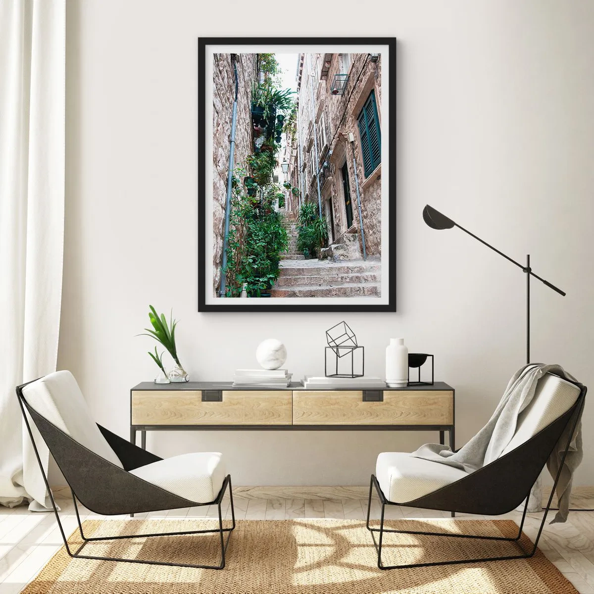 Poster in black frame - Charm of Old Town - 61x91 cm