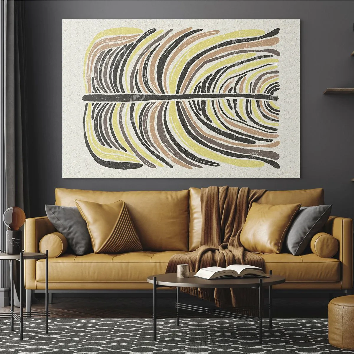 Glass picture - Abstract: Life to the Full - 120x80 cm