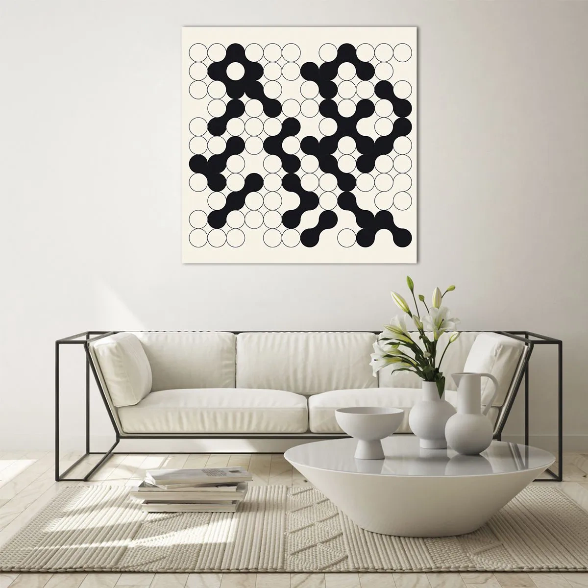 Glass picture - Chinese Play - Variation - 50x50 cm