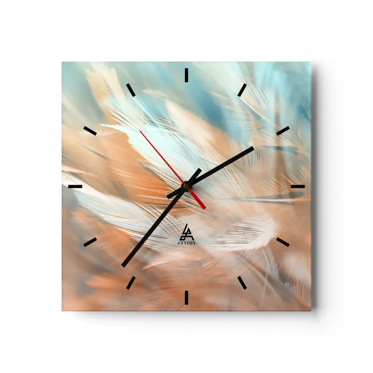 Wall clock - Clock on glass - In the Land of Gentleness - 40x40 cm