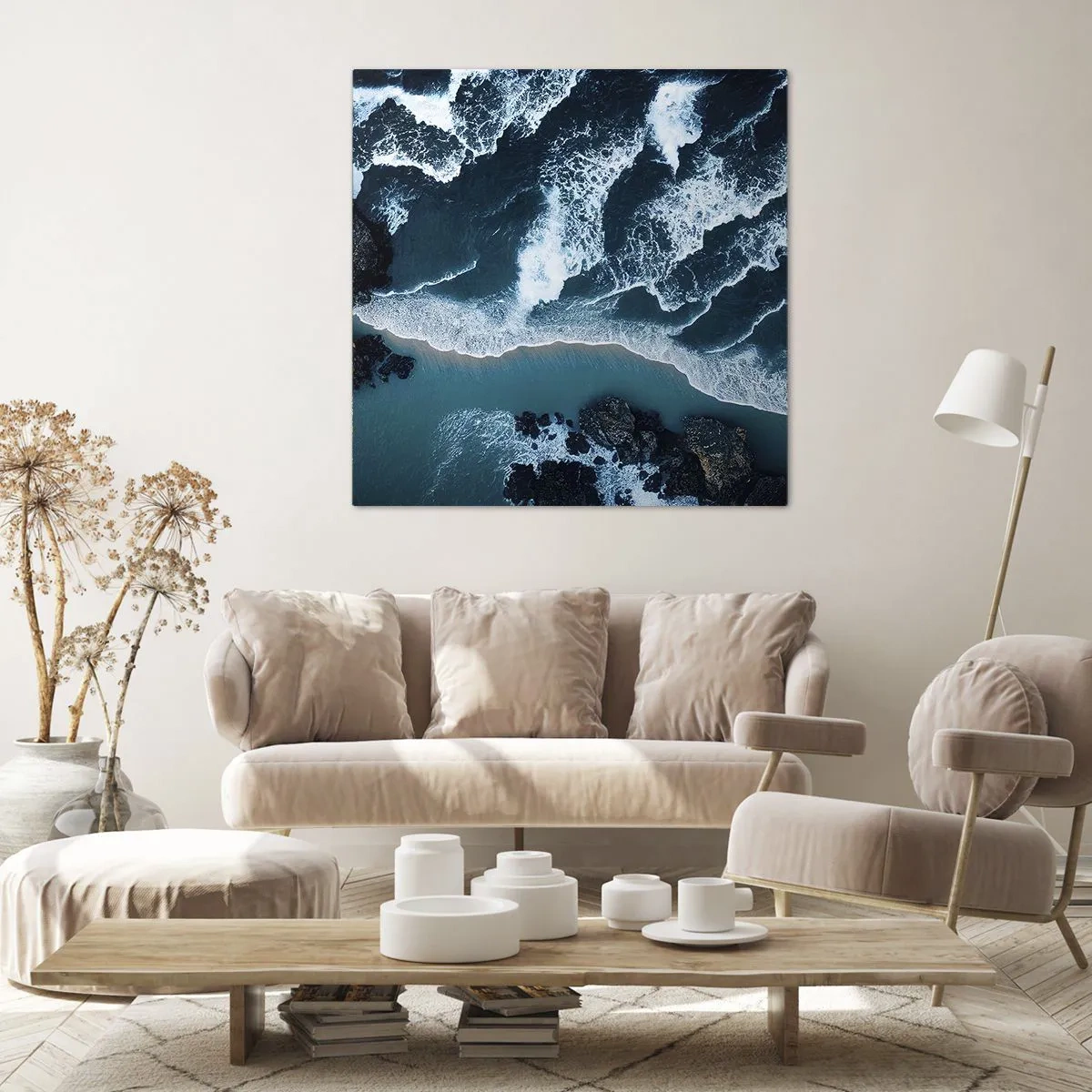 Canvas picture - Envelopped by Waves - 50x50 cm