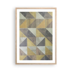 Poster in light oak frame - The Art. of Triangles - 50x70 cm