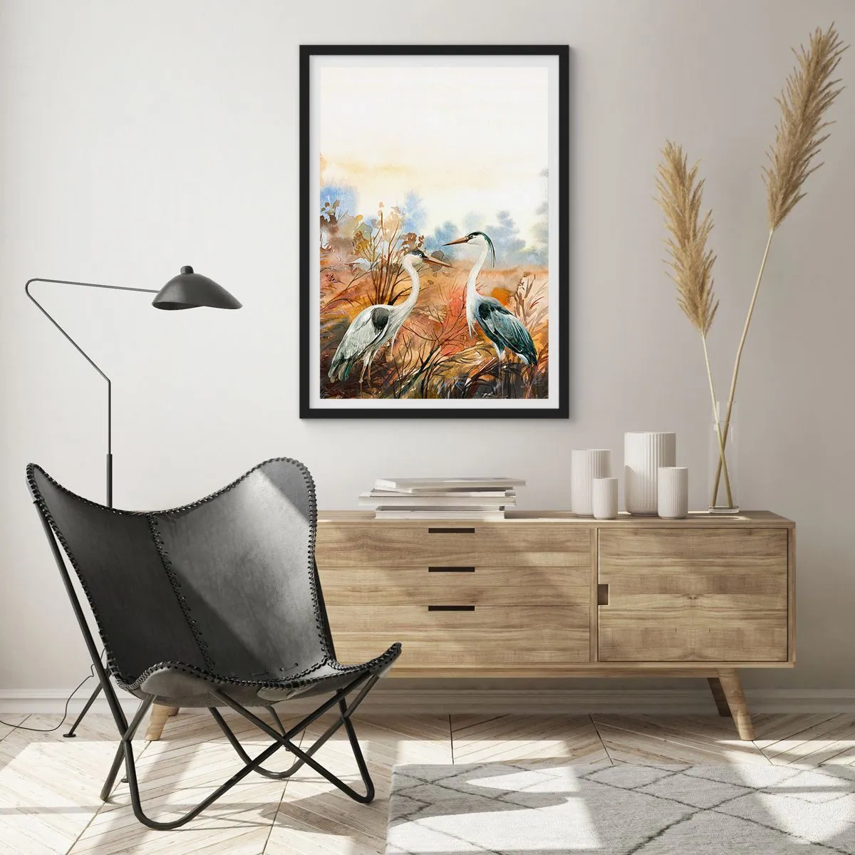 Poster in black frame - Where to in Autumn? - 40x50 cm