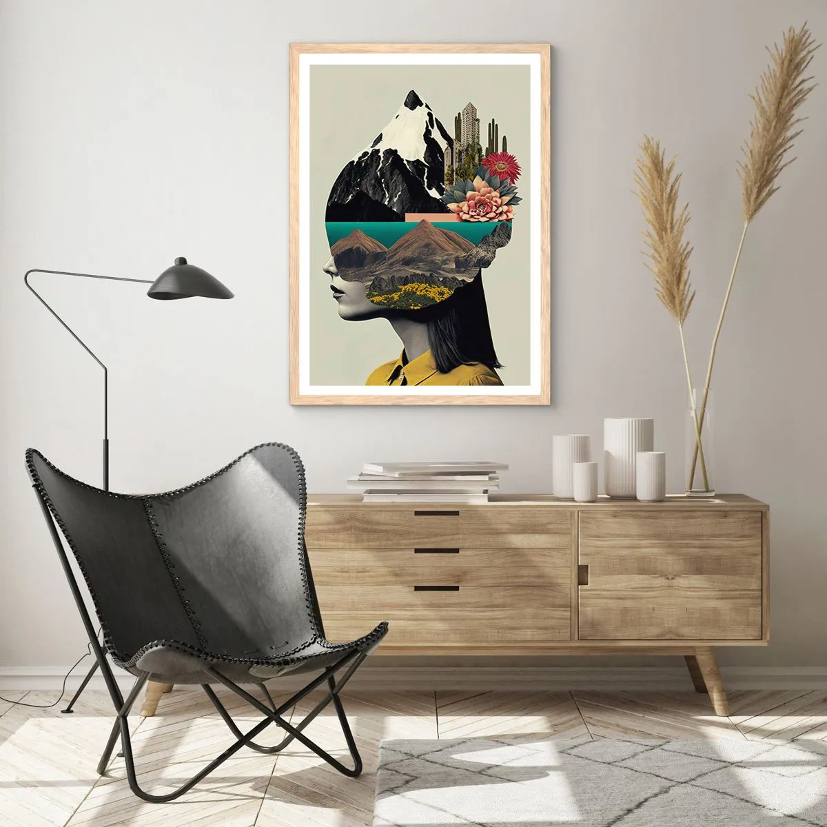 Poster in light oak frame - Woman - Always a Mystery - 40x50 cm