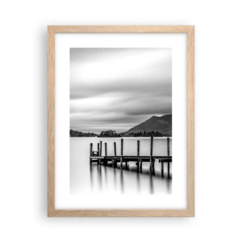 Poster in light oak frame - Tranquility and Power - 30x40 cm