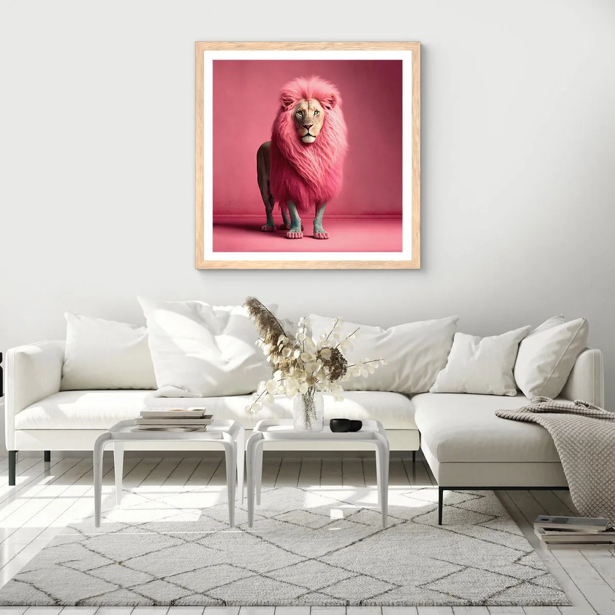 Poster in light oak frame - And You're Not Scared Anymore - 50x50 cm