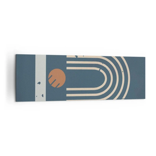 Canvas picture - Geometry on Navy Blue - 160x50 cm