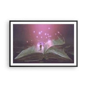 Poster in black frame - Invitation to Another World -Read It! - 91x61 cm