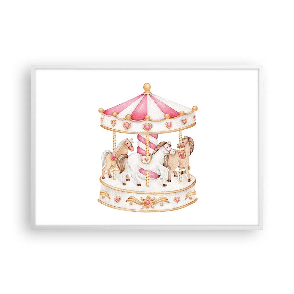 Poster in white frmae - Sweet World of Childhood - 100x70 cm