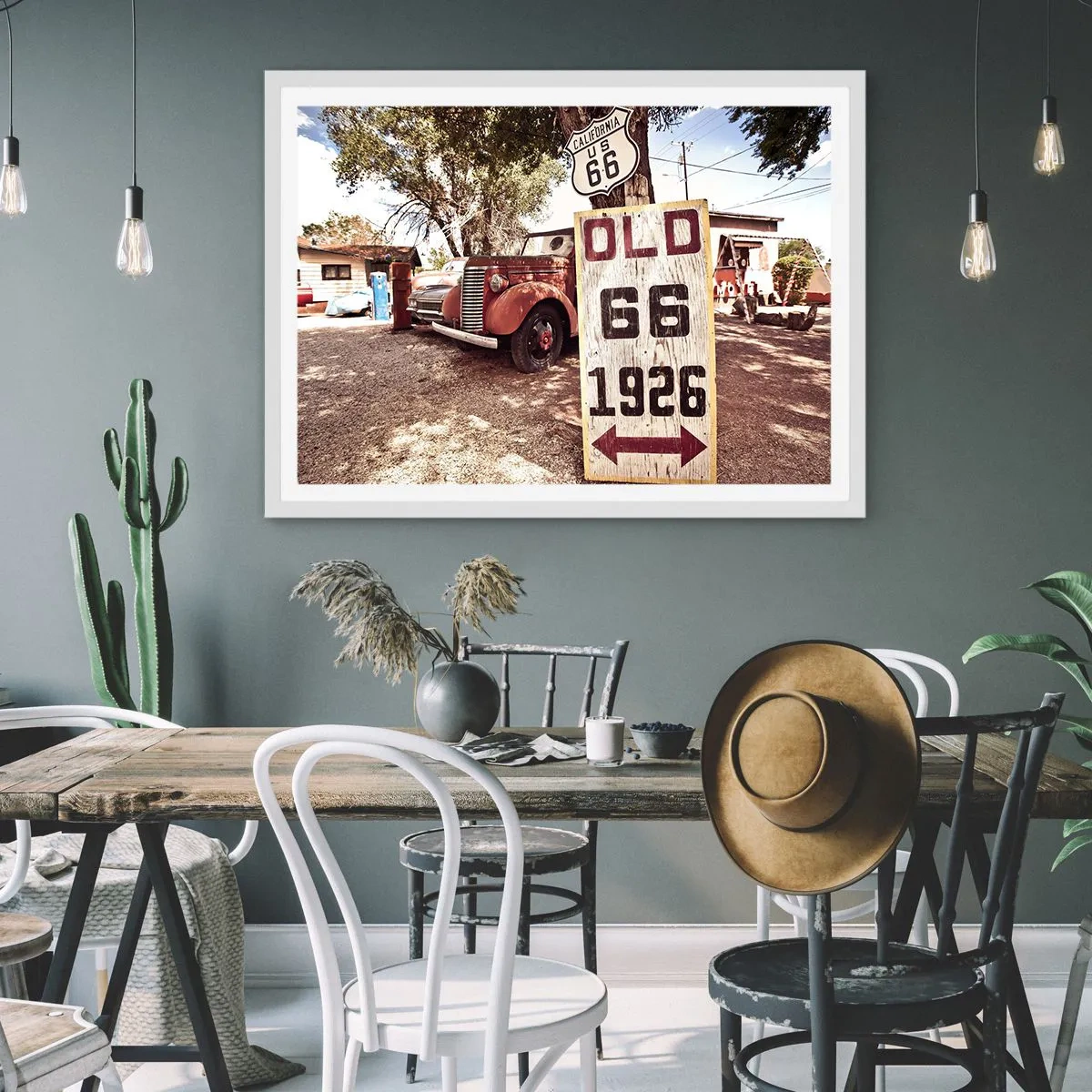 Poster in white frmae - Legend of an American Province - 100x70 cm