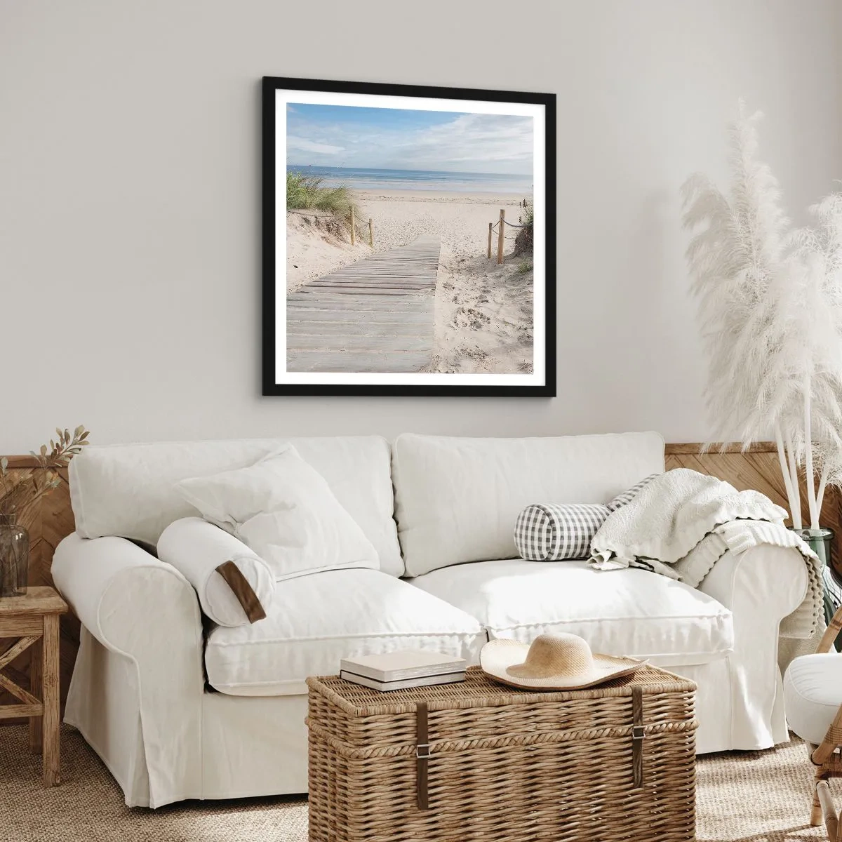 Poster in black frame - Until the Horizon - 40x40 cm
