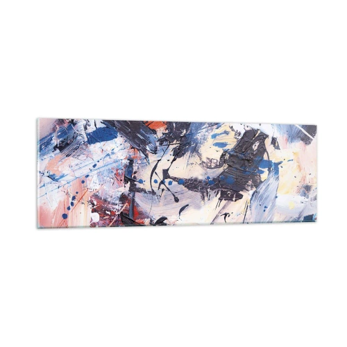 Glass picture - Crazy Dance of Abstraction - 90x30 cm