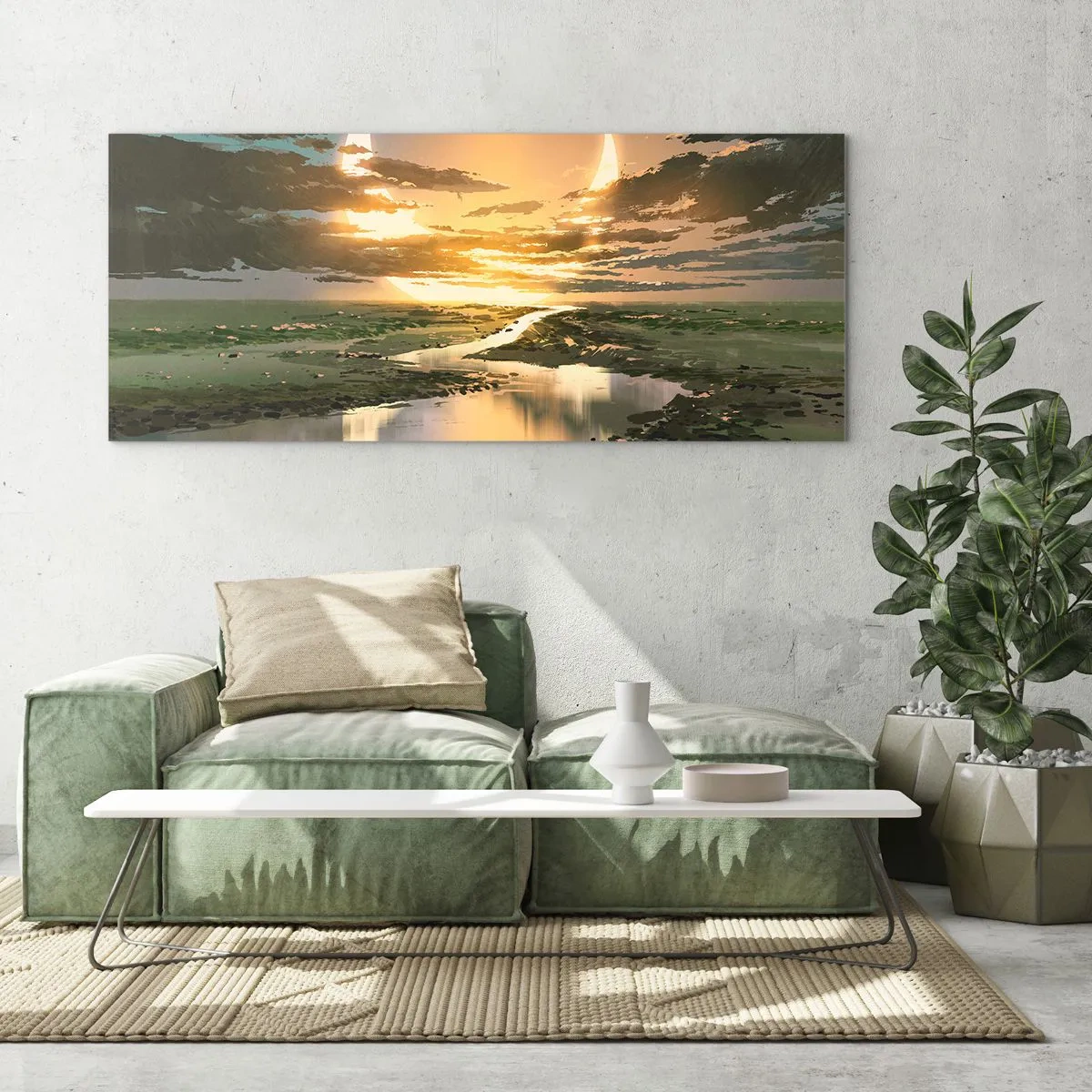 Glass picture - Somewhere in a Distant Galaxy - 100x40 cm