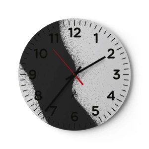 Wall clock - Clock on glass - Fluid Balance - 30x30 cm