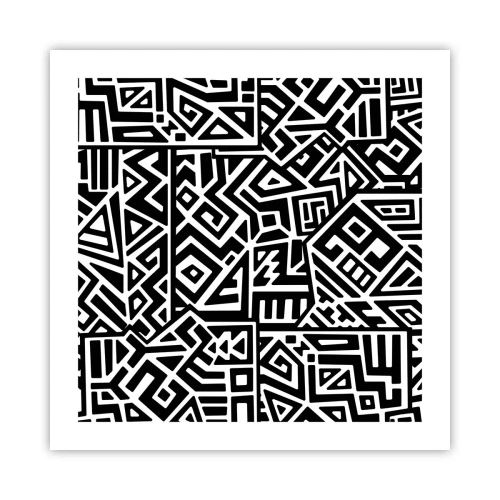 Poster - Precolumbian Composition - 50x50 cm