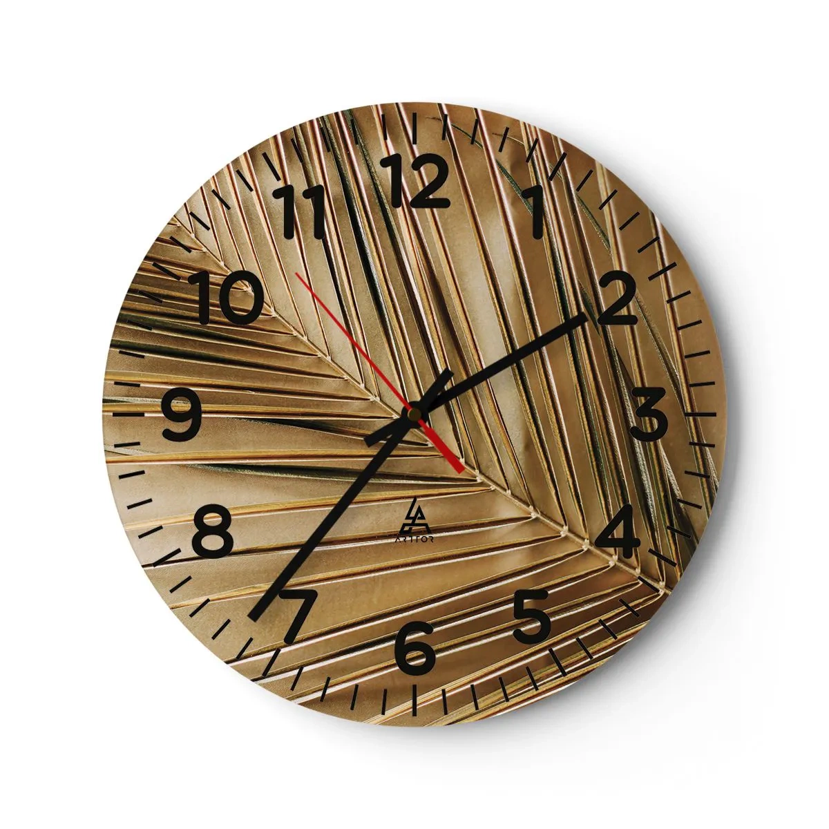 Wall clock - Clock on glass - Natural Colonnade - 30x30 cm