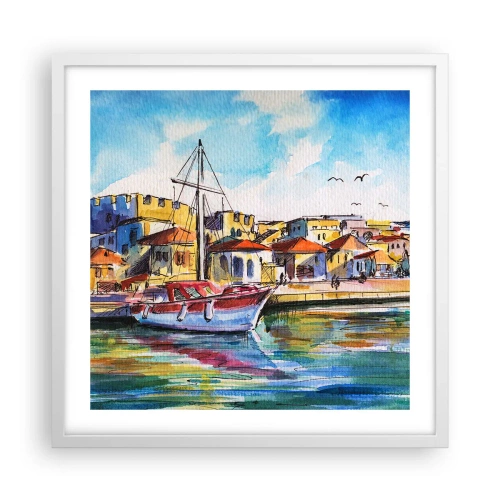 Poster in white frmae - Rainbow Afternoon - 50x50 cm