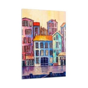 Glass picture - City Like From a Fairytale - 50x70 cm
