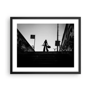 Poster in black frame - City Wander - 50x40 cm