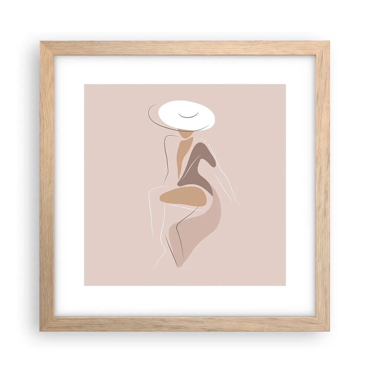 Poster in light oak frame - Being a Lady - 30x30 cm