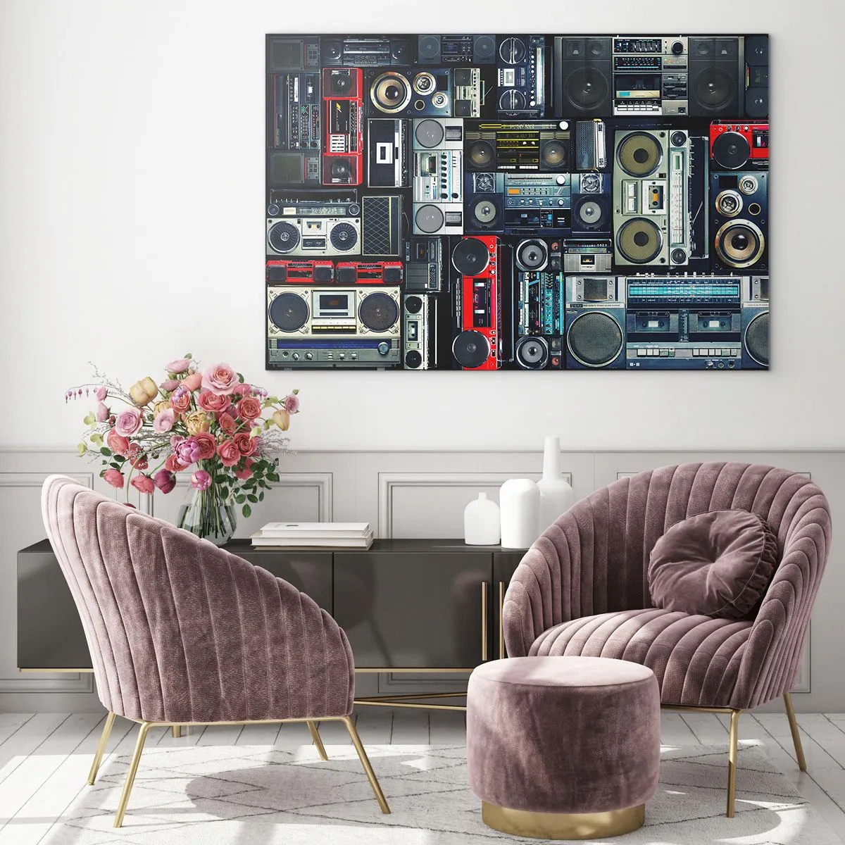 Glass picture - Nostalgy for the 80-ies - 120x80 cm