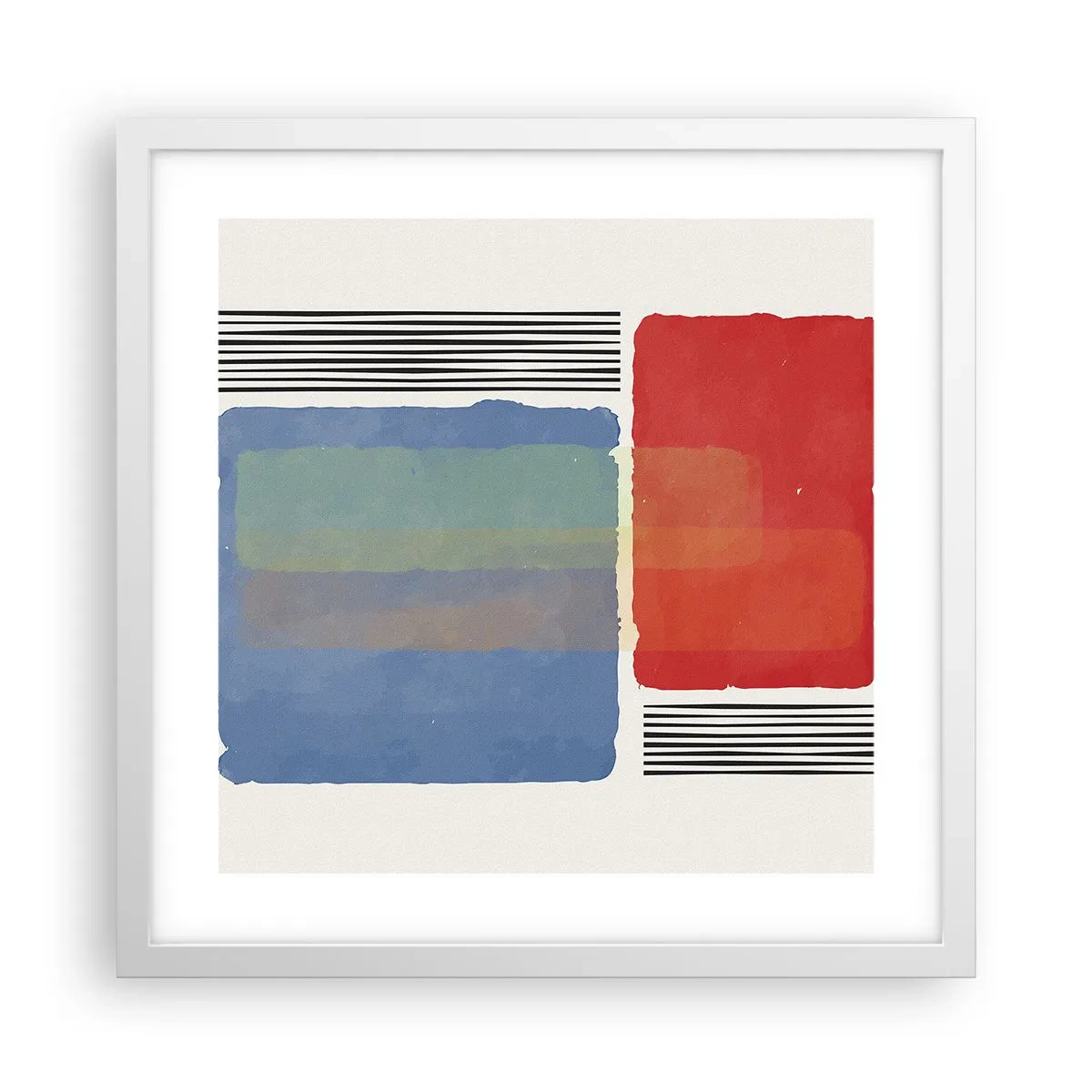 Poster in white frmae - Spirit and Letter of Geometry - 40x40 cm