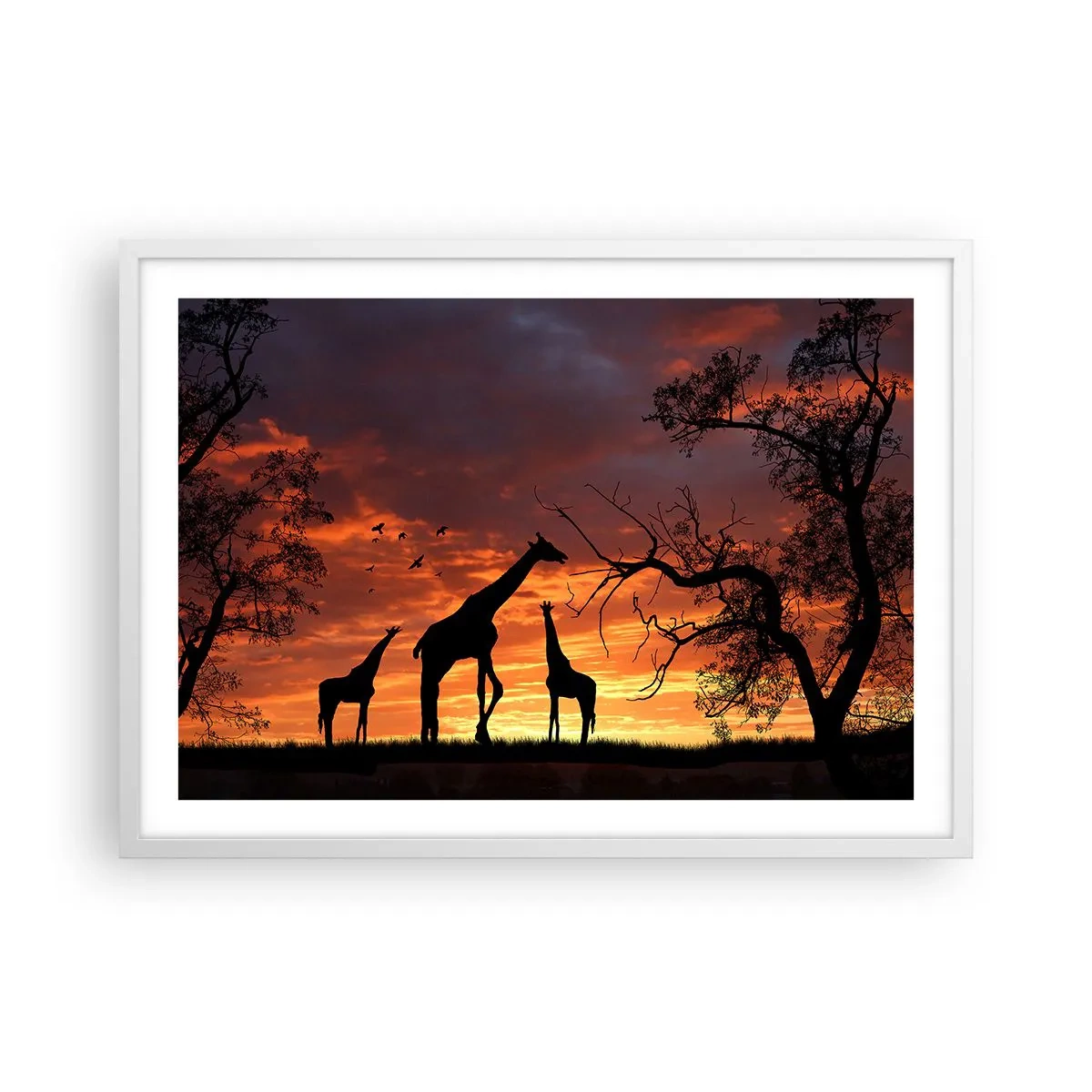 Poster in white frmae - Small Dinner among Close Ones - 70x50 cm