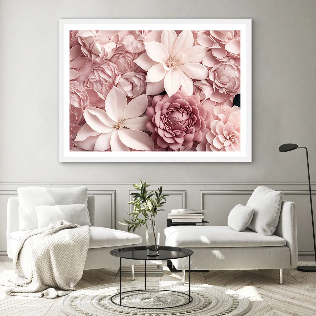Poster in white frmae - In Pink Petals - 40x30 cm