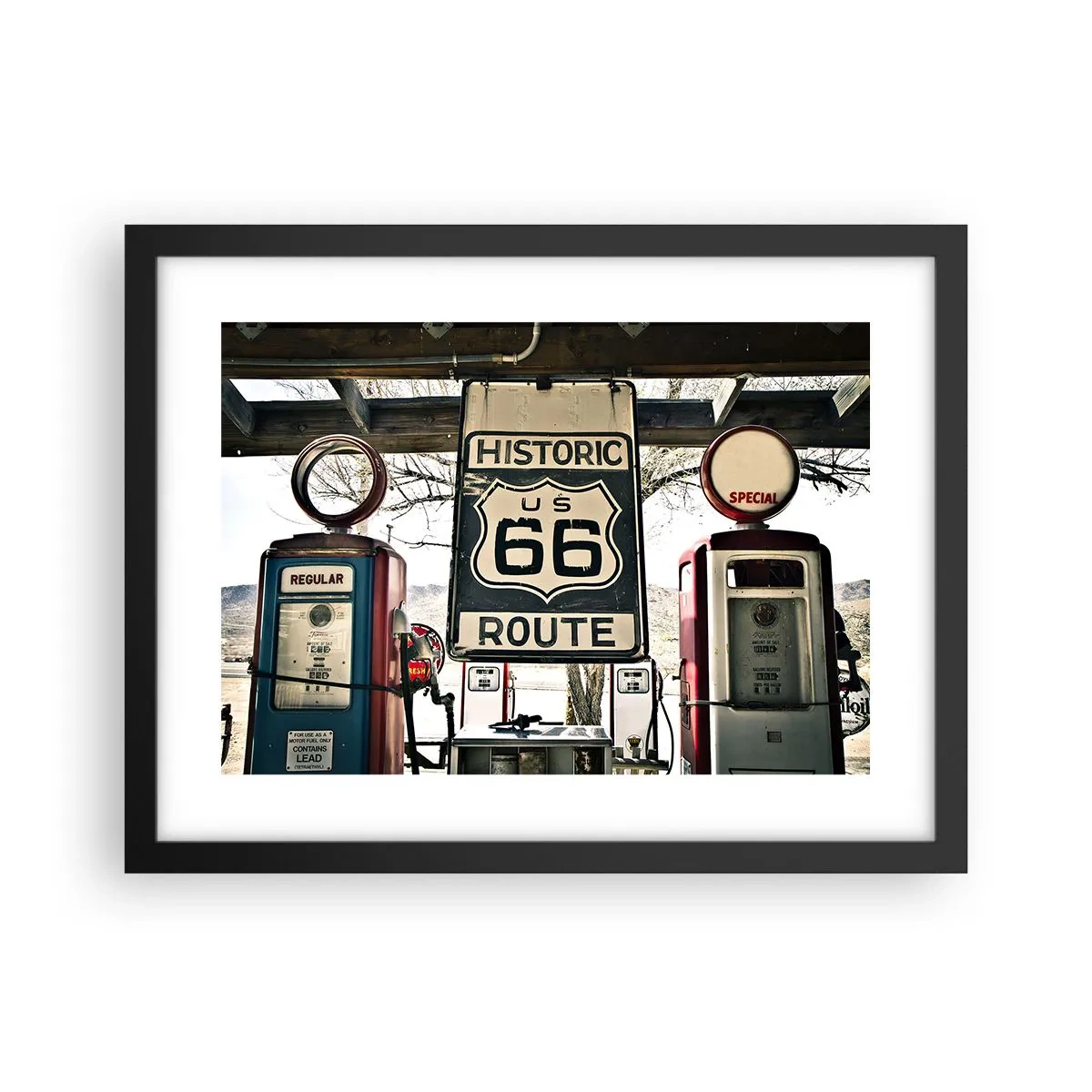 Poster in black frame - American Retro Trip - 40x30 cm