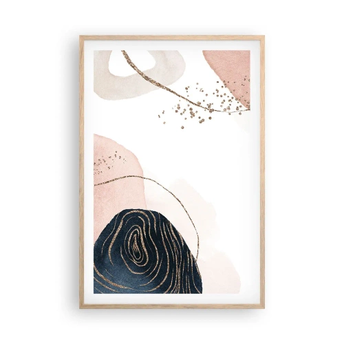 Poster in light oak frame - Everything Flows - 61x91 cm