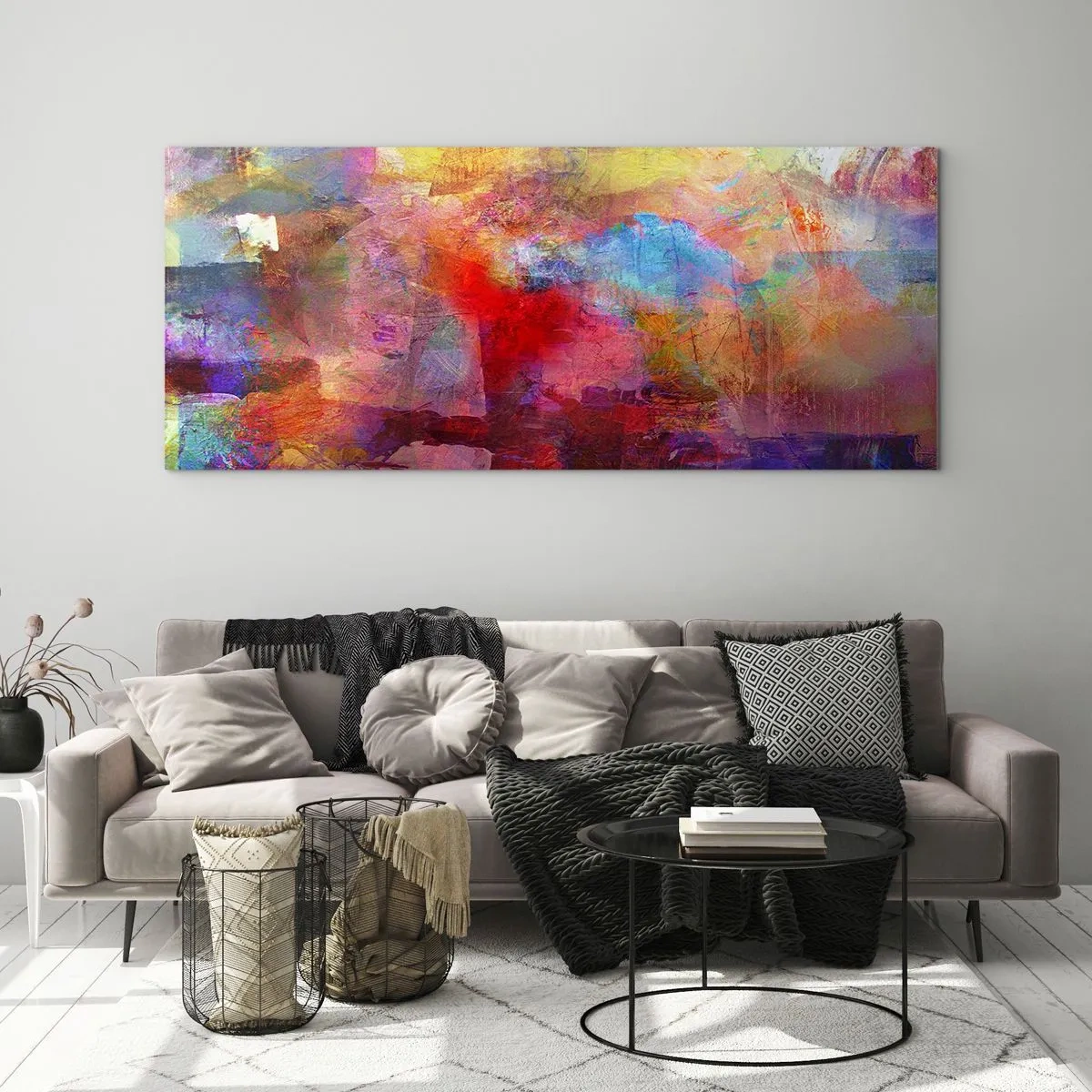Glass picture - Looking inside the Rainbow - 90x30 cm